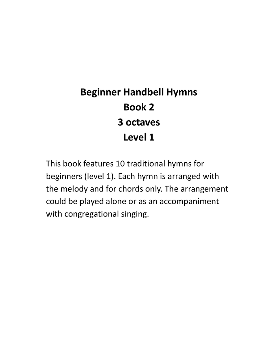Beginner Handbell Hymns -Book 2 (3 octave handbells) 3-Octaves scores gallery preview page 2