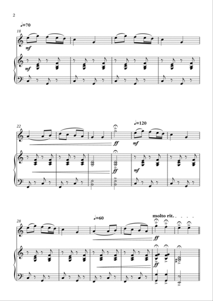Kalinka Violin Solo scores gallery preview page 2