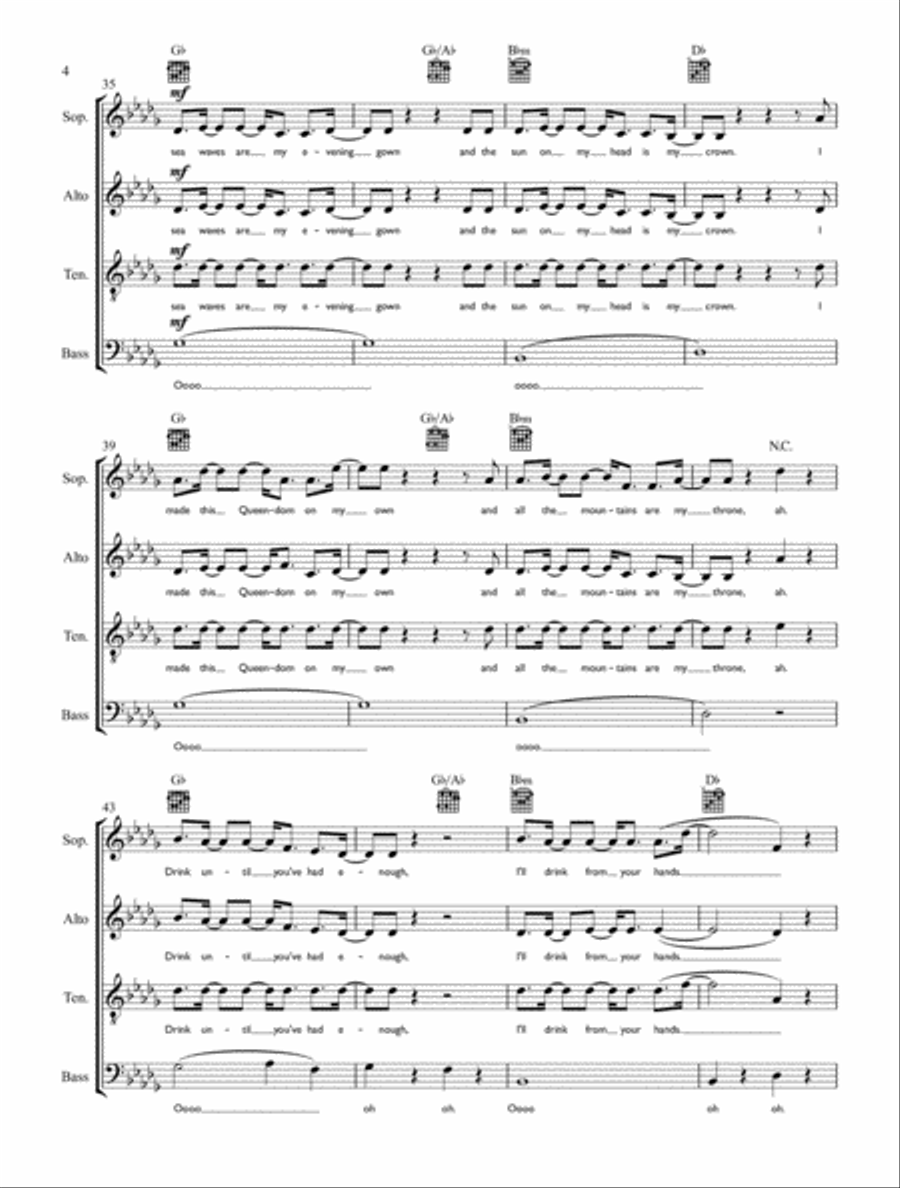 Queendom 4-Part scores gallery preview page 4
