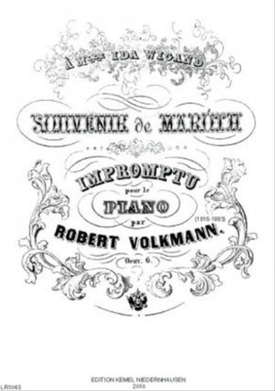 Souvenir de Maroth Souvenir de Maroth Piano Solo scores gallery preview page 1