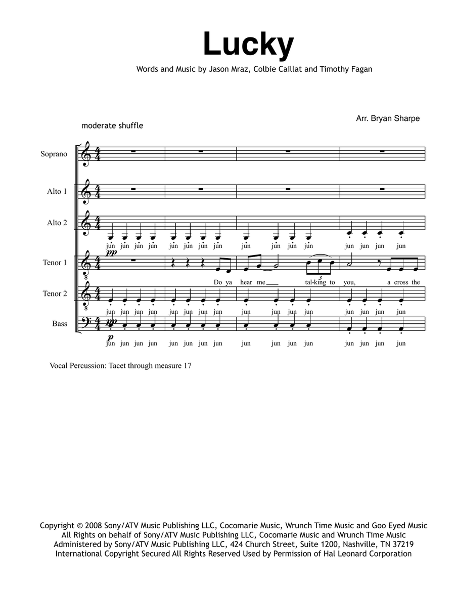 Lucky 4-Part scores gallery preview page 1