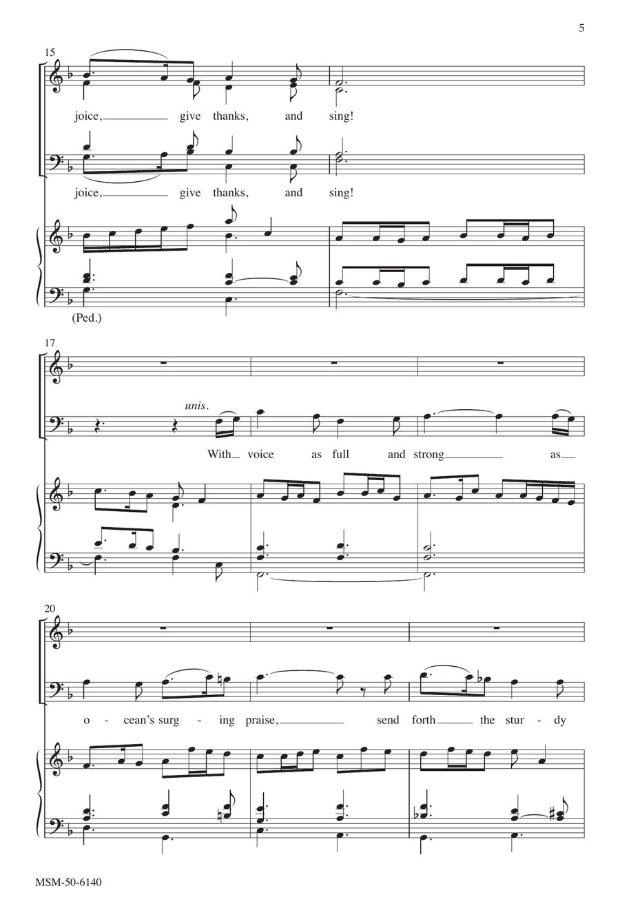 Rejoice, Ye Pure in Heart by Benjamin Harlan 4-Part - Digital Sheet Music page 3