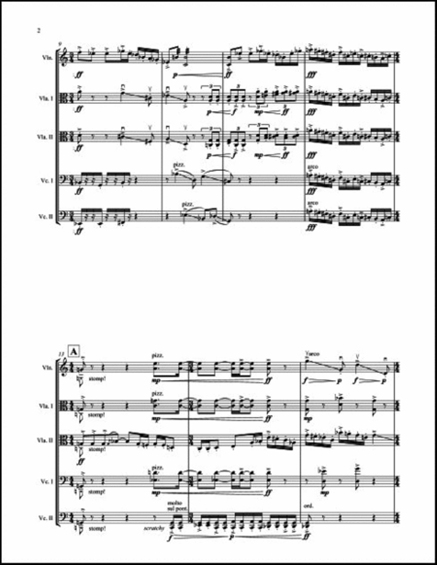 Caged Caged String Quintet scores gallery preview page 4