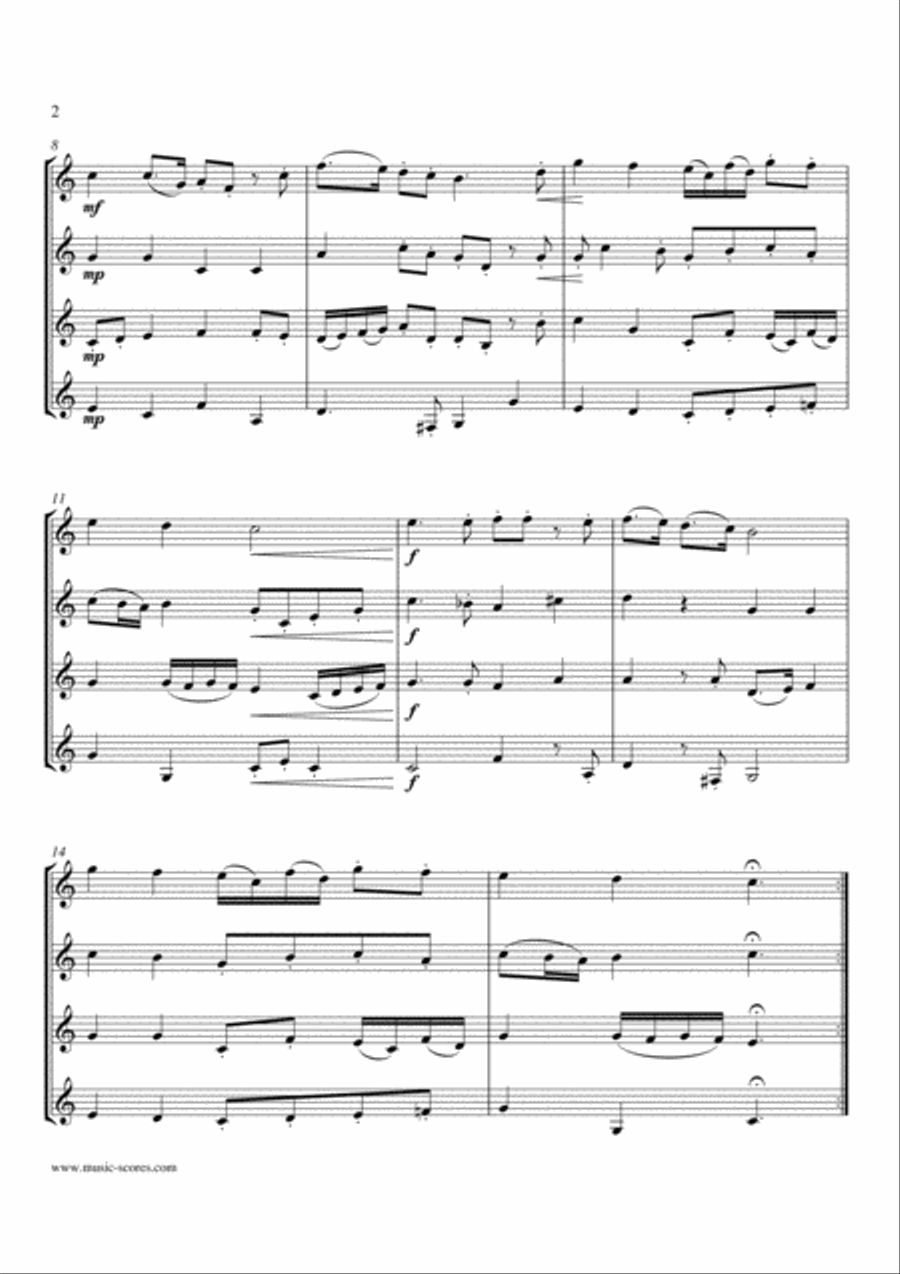 Rule Britannia - 4 Trumpets - concert Bb Trumpet Solo scores gallery preview page 2