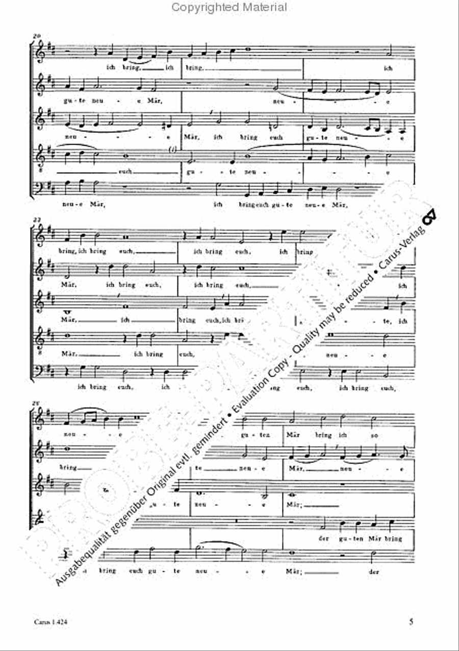 From heav'n above to earth I come (Vom Himmel hoch, da komm ich her) SSATB scores gallery preview page 6