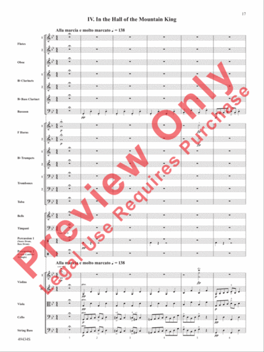 Peer Gynt Suite No.1, Op. 46 Full Orchestra scores gallery preview page 18