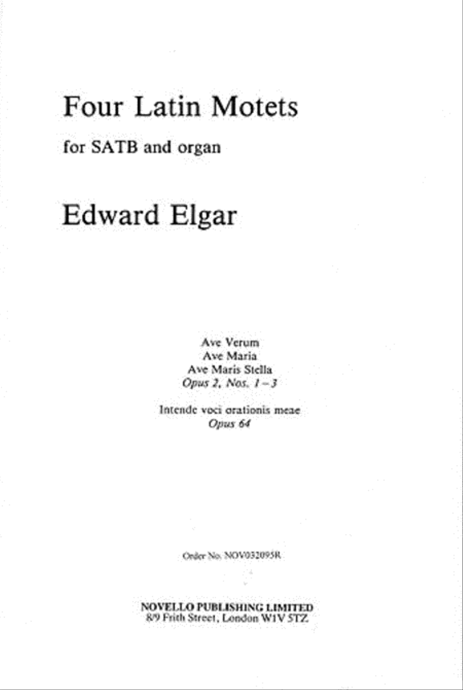 4 Latin Motets 4-Part scores gallery preview page 1
