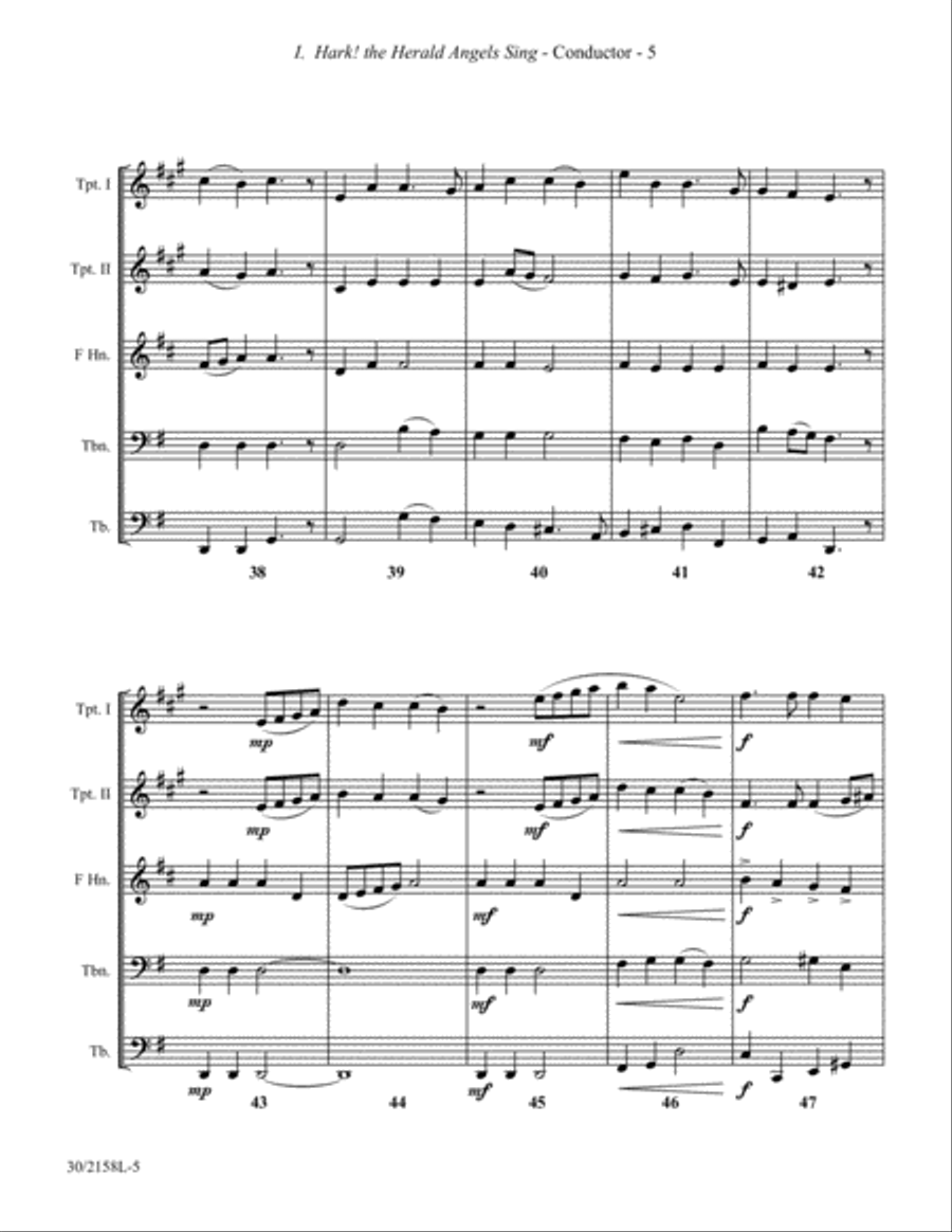 Christmas Suite for Brass Quintet Brass Quintet scores gallery preview page 6