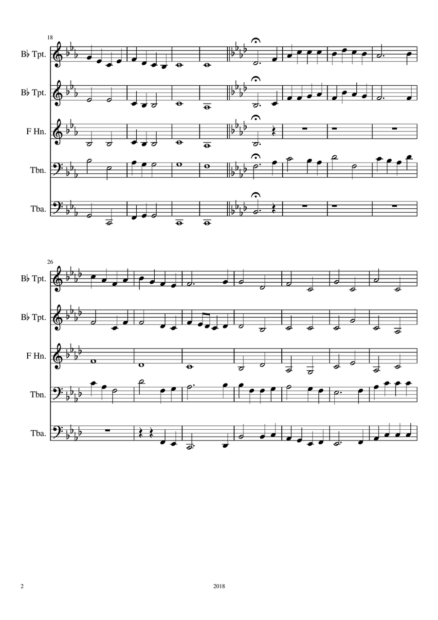 O Come, O Come Emmanuel Brass Ensemble scores gallery preview page 2