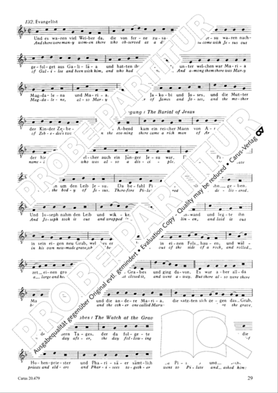 St. Matthew Passion (Matthaus-Passion) 4-Part scores gallery preview page 36