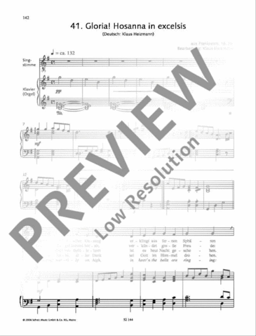 Gloria! Hosanna in excelsis Low Voice scores gallery preview page 2
