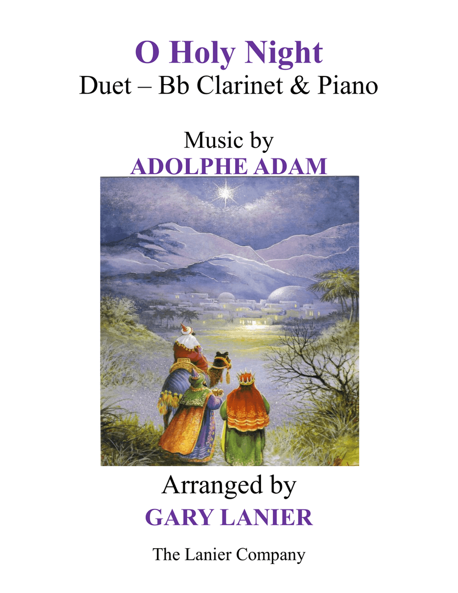 O HOLY NIGHT (Duet – Bb Clarinet & Piano with Parts) B-Flat Clarinet scores gallery preview page 1