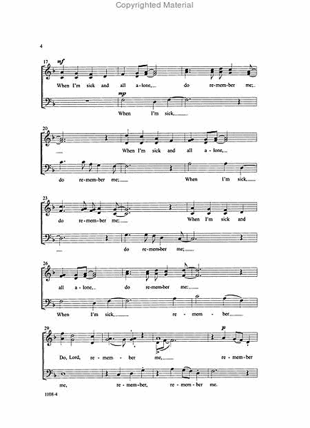 Do, Lord, Remember Me - SATB Octavo image number null
