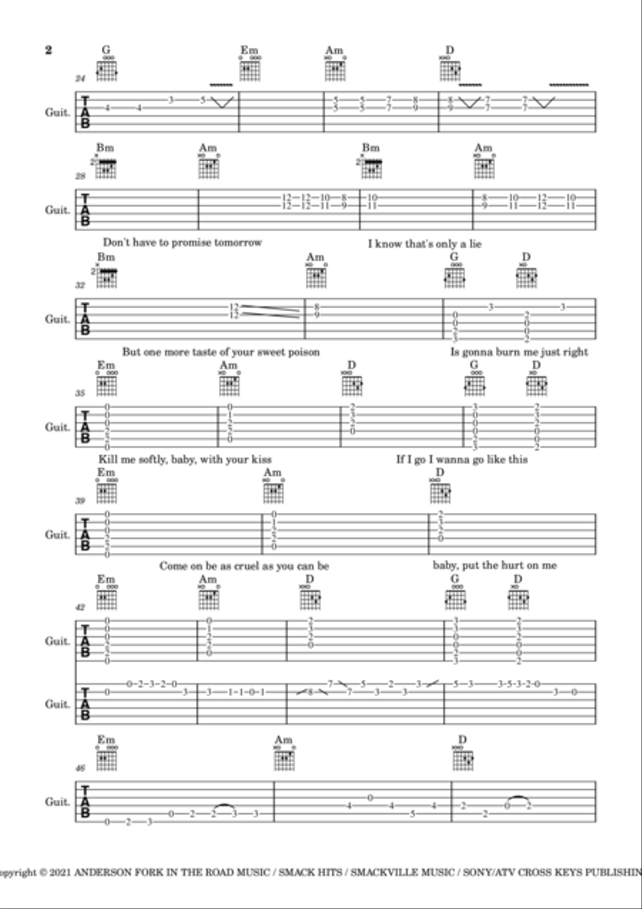 Put The Hurt On Me Put The Hurt On Me Guitar Tablature scores gallery preview page 2