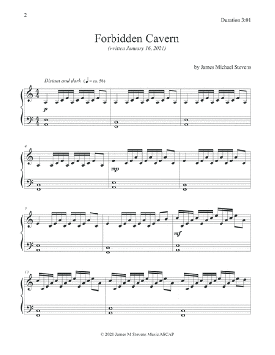 Forbidden Cavern Piano Method scores gallery preview page 2