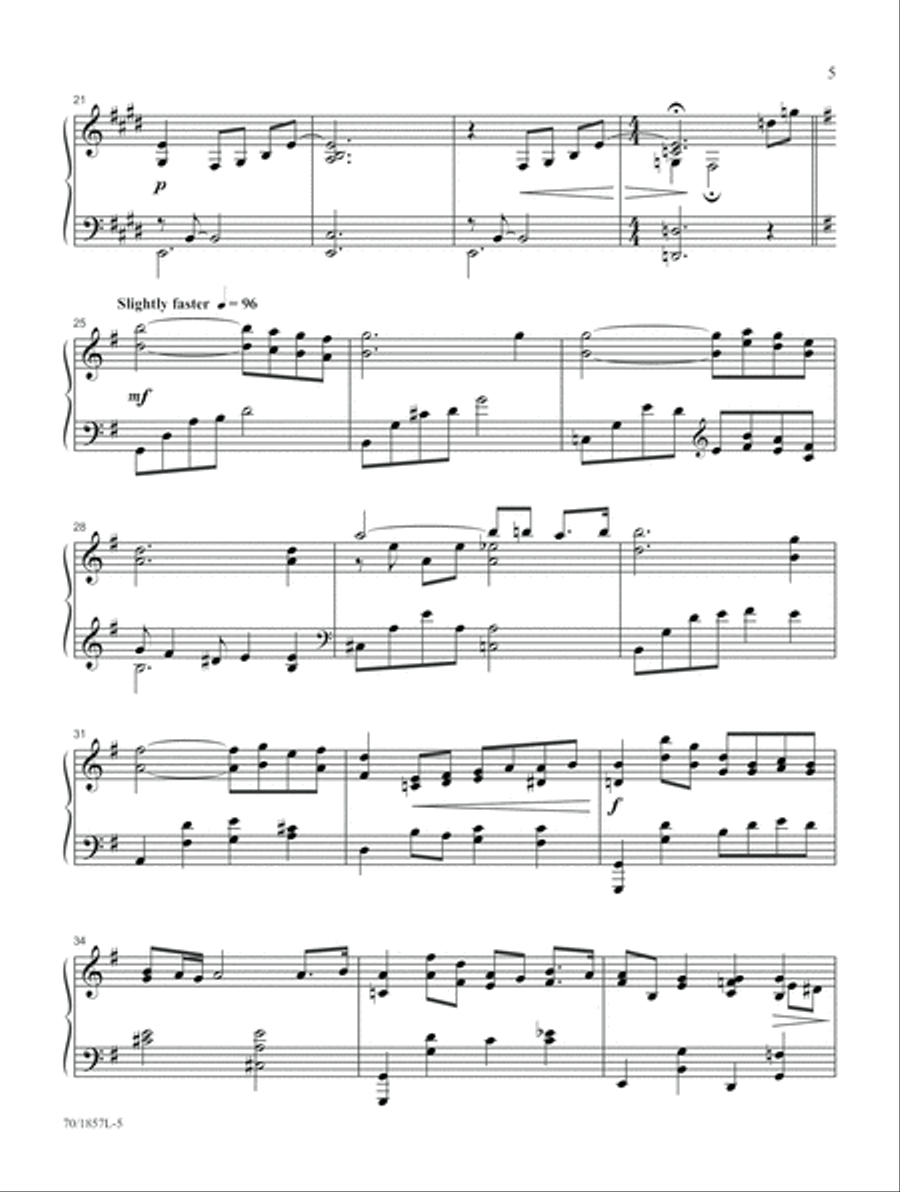 I Need Thee Every Hour (Digital Delivery) Piano Solo scores gallery preview page 5