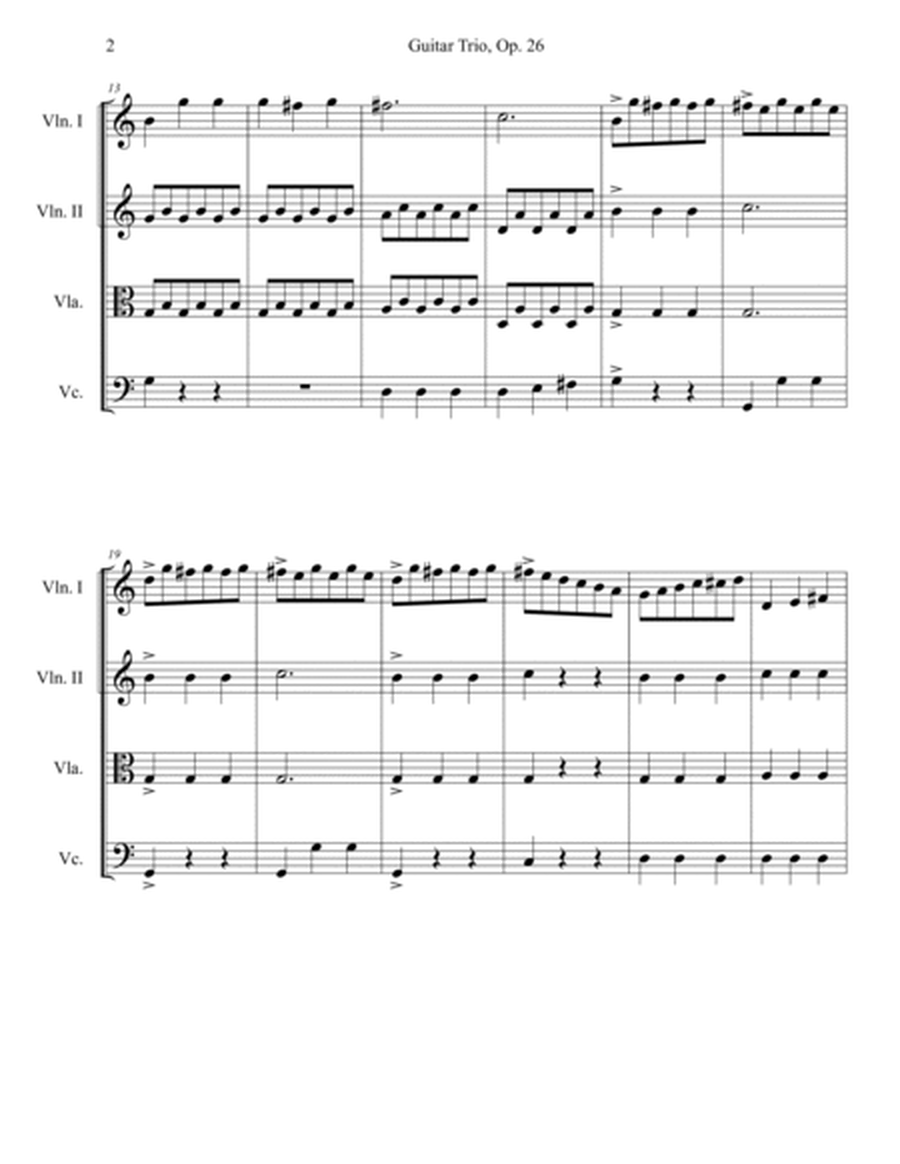 Guitar Trio Op. 26, 2. Minuetto image number null