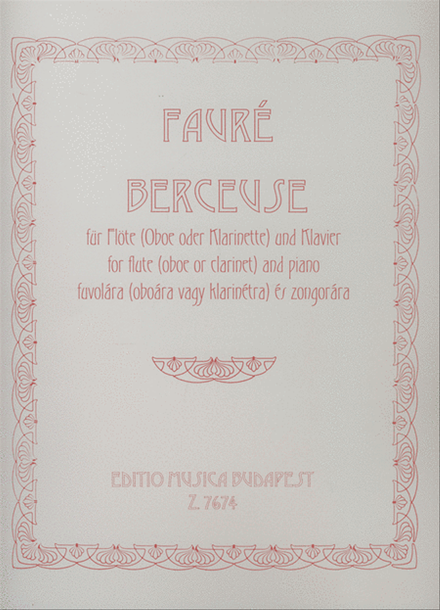 Berceuse op. 16 Clarinet scores gallery preview page 1
