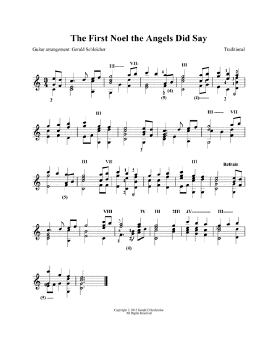 The First Noel Guitar Solo scores gallery preview page 1