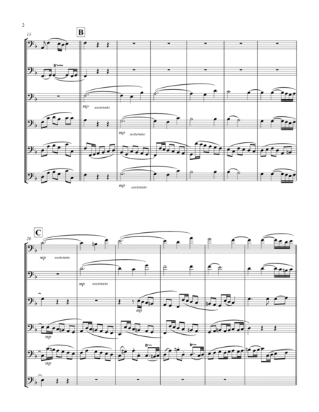 Recordare (from "Requiem") (F) (Brass Sextet - 5 Euph (Bass Clef), 1 Tuba)