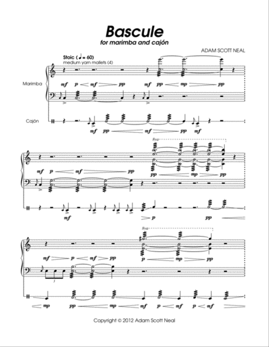 Bascule Percussion Ensemble scores gallery preview page 5