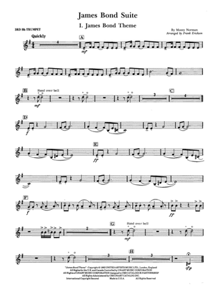 James Bond Suite (Medley): 3rd B-flat Trumpet