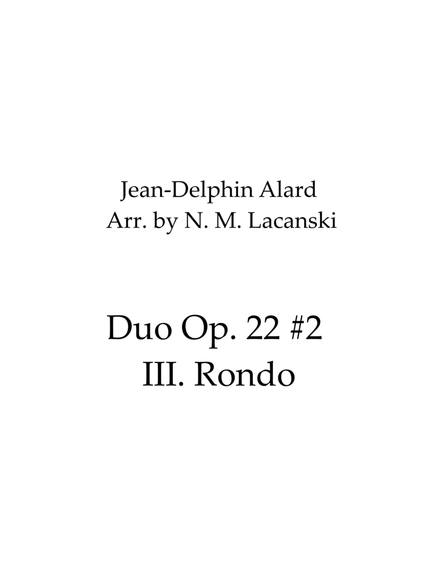 Duo Op. 22 #2 III. Rondo image number null