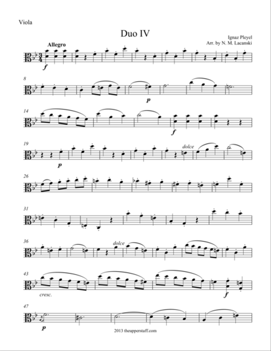 Duo #4 for Viola and Piano Piano scores gallery preview page 1