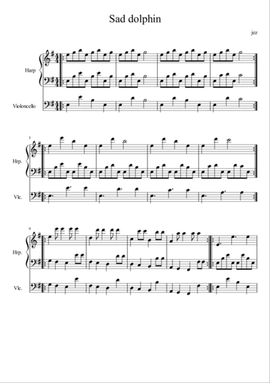 Sad Dolphin Sad Dolphin String Duet scores gallery preview page 1