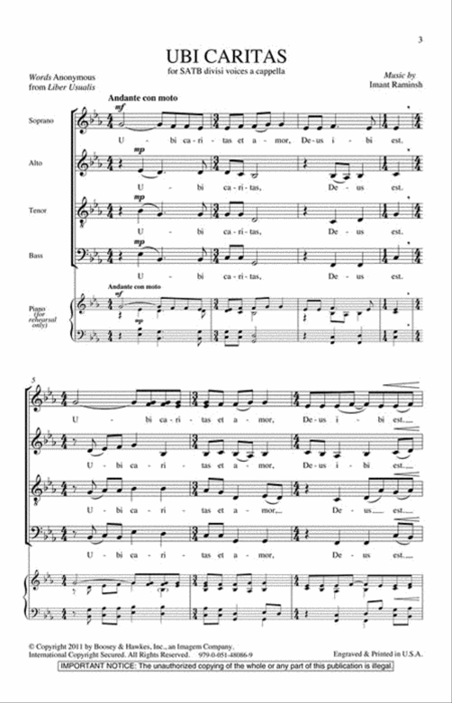 Ubi Caritas Ubi Caritas 4-Part scores gallery preview page 2
