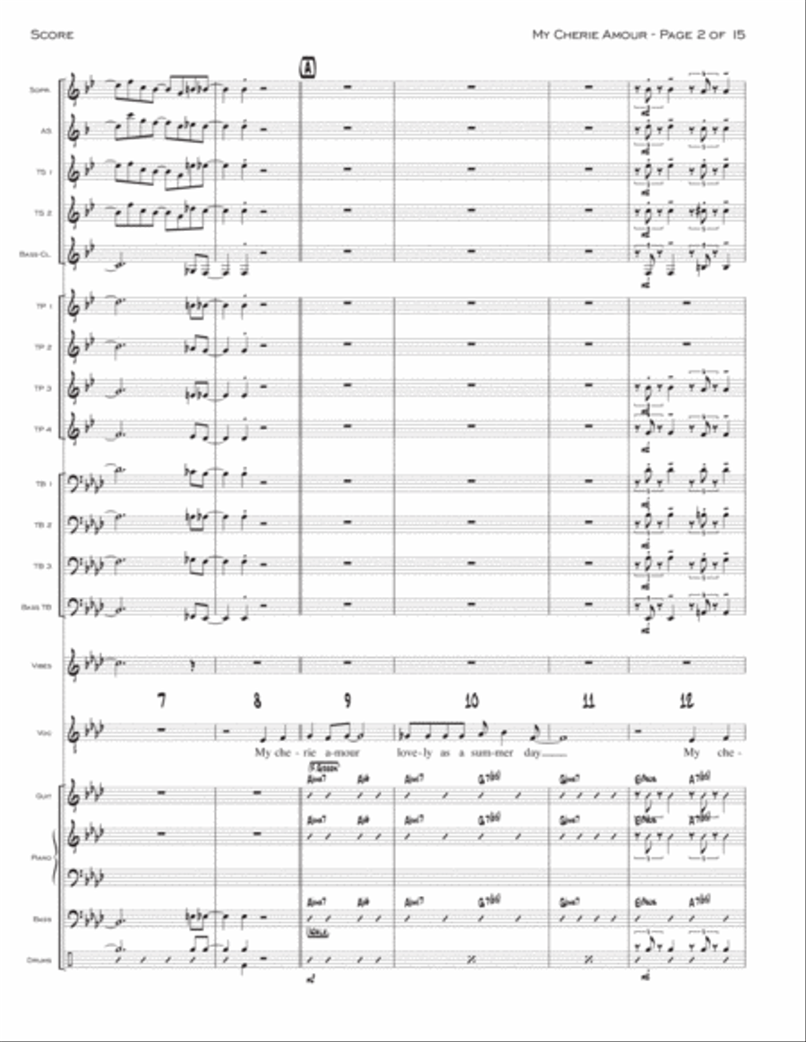 My Cherie Amour My Cherie Amour Jazz Ensemble scores gallery preview page 2