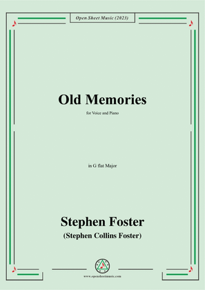 Book cover for S. Foster-Old Memories,in G flat Major