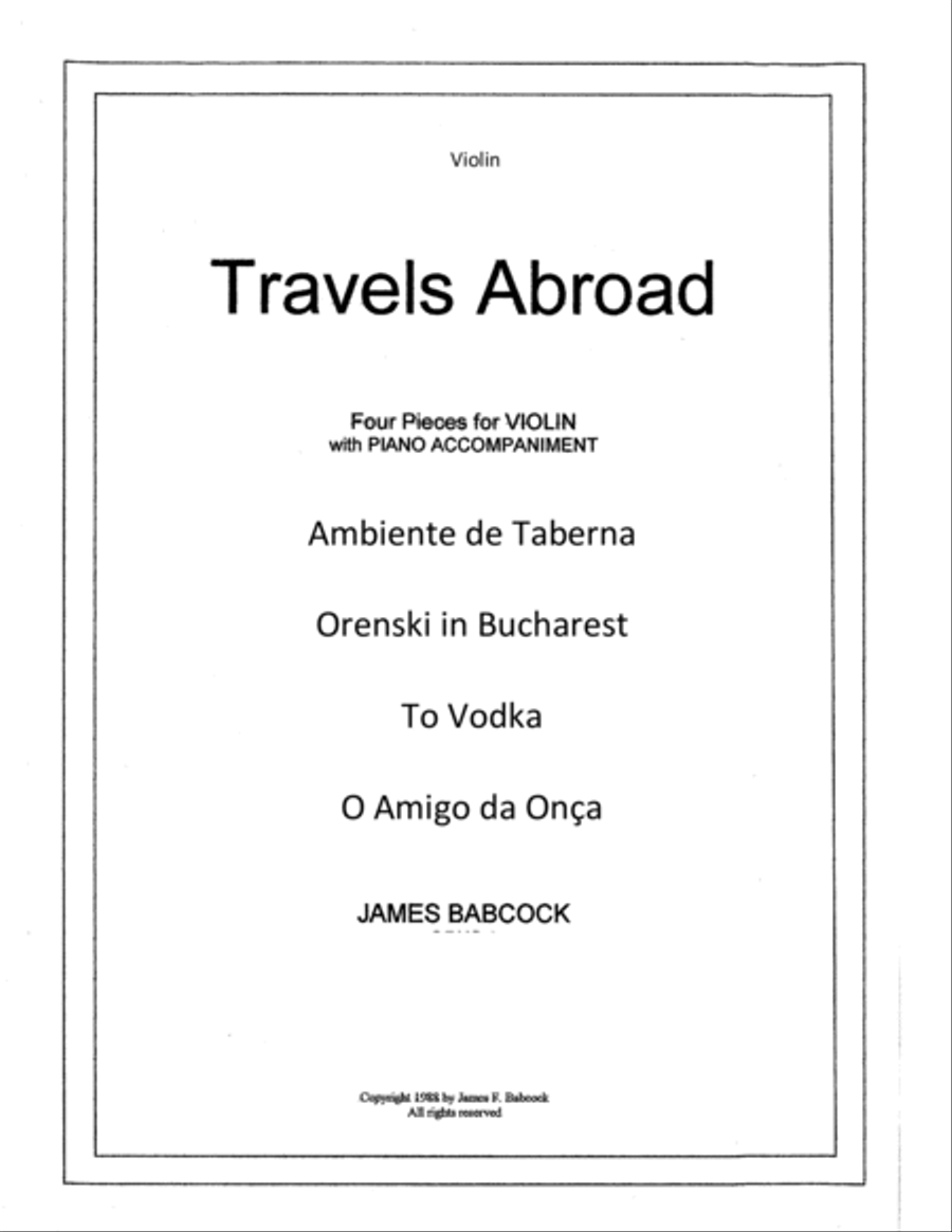 TRAVELS ABROAD Violin Solo scores gallery preview page 2