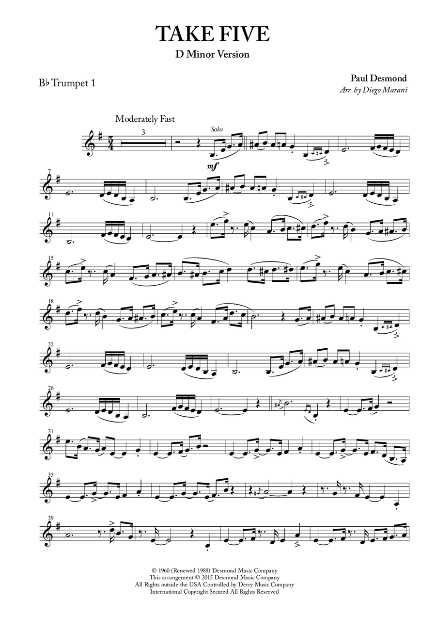 Take Five Brass Ensemble scores gallery preview page 1