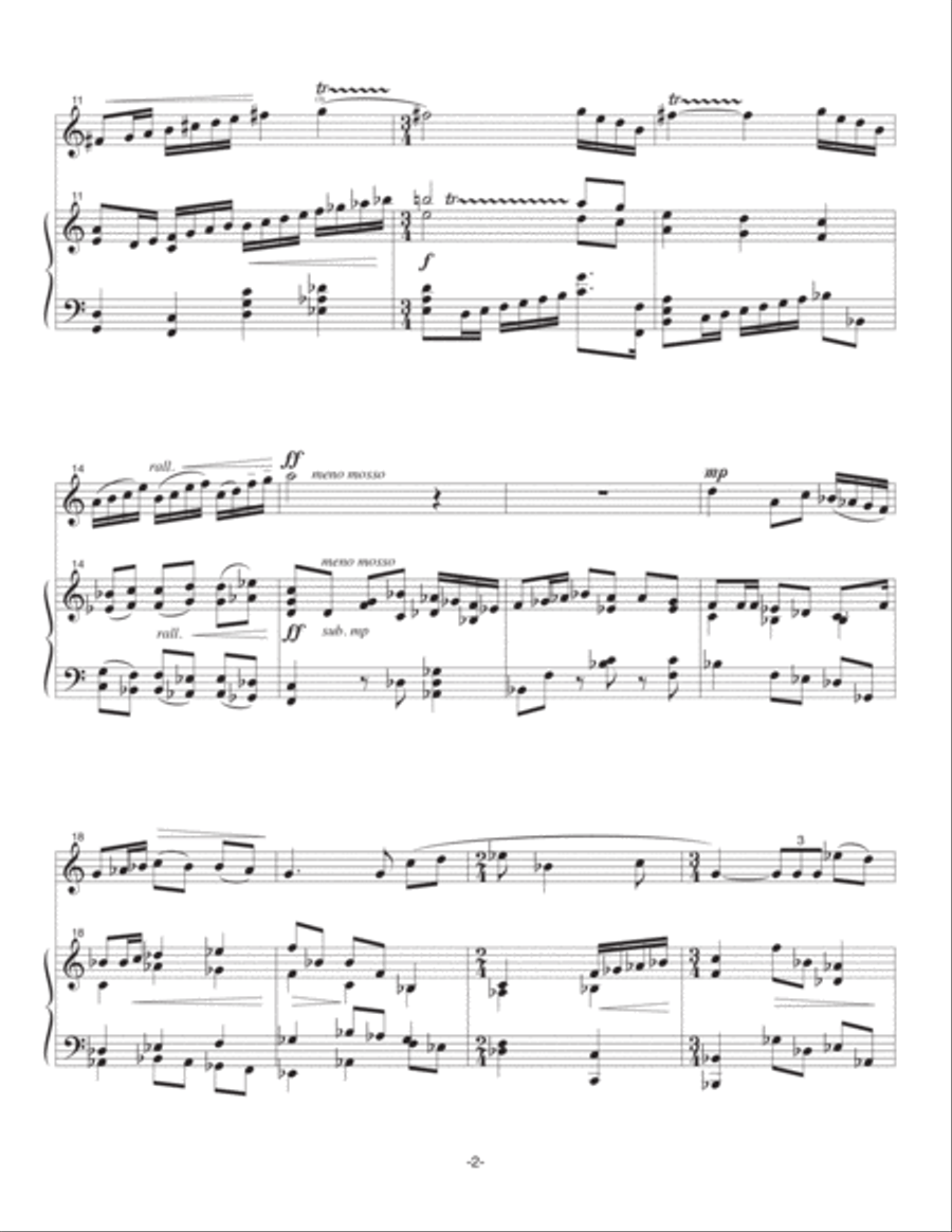 Sonatine for Trumpet and Piano Trumpet Solo scores gallery preview page 3
