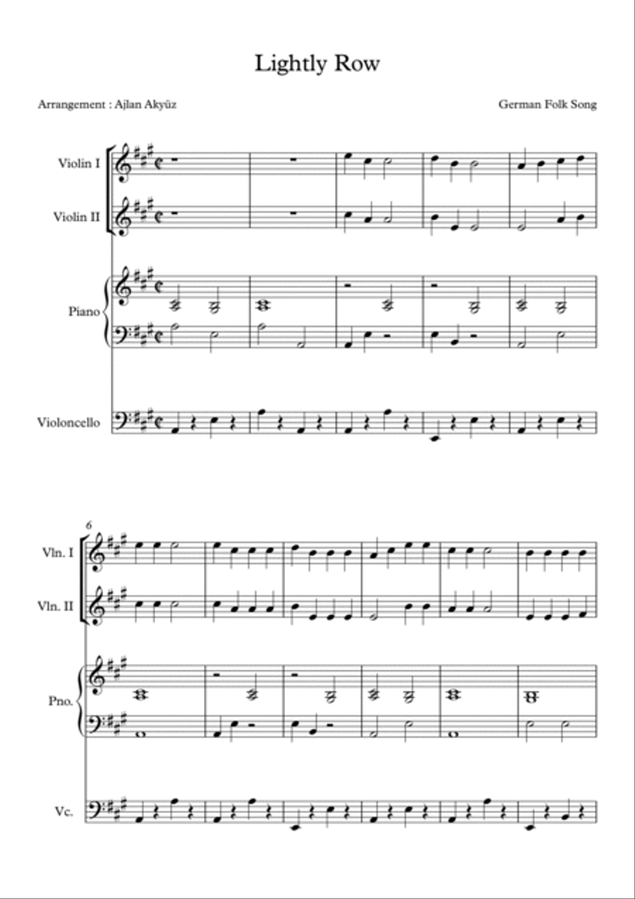 Lightly Row Piano Quartet scores gallery preview page 2