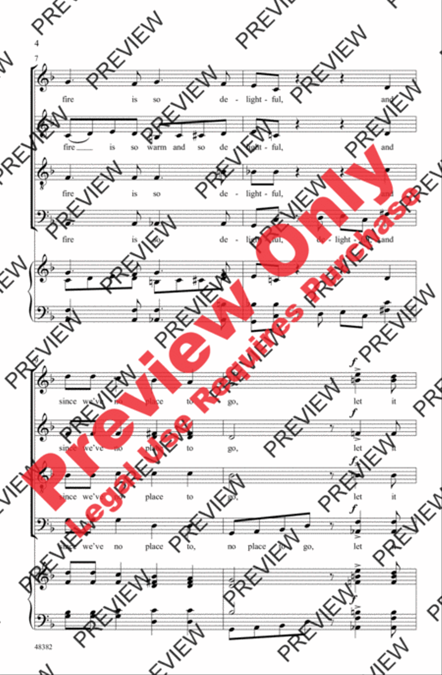 Let It Snow! Let It Snow! Let It Snow! 4-Part scores gallery preview page 4