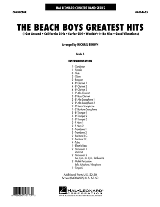 The Beach Boys Greatest Hits - Conductor Score (Full Score)