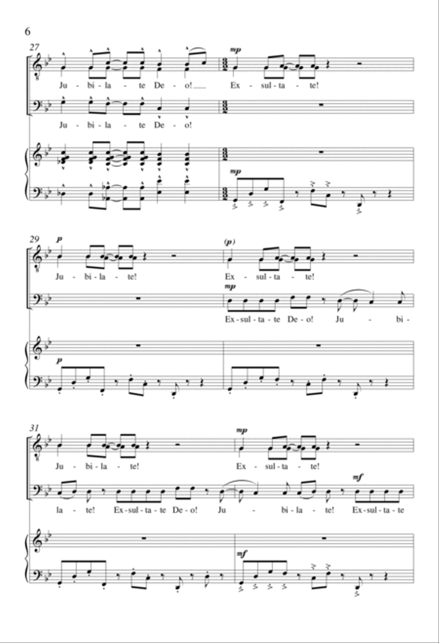 Exsultate! Jubilate! TTBB scores gallery preview page 5