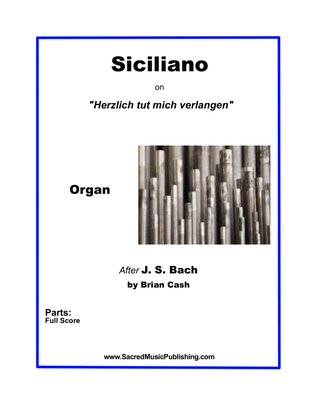 Book cover for Siciliano on Herzlich tut mich verlangen - Organ