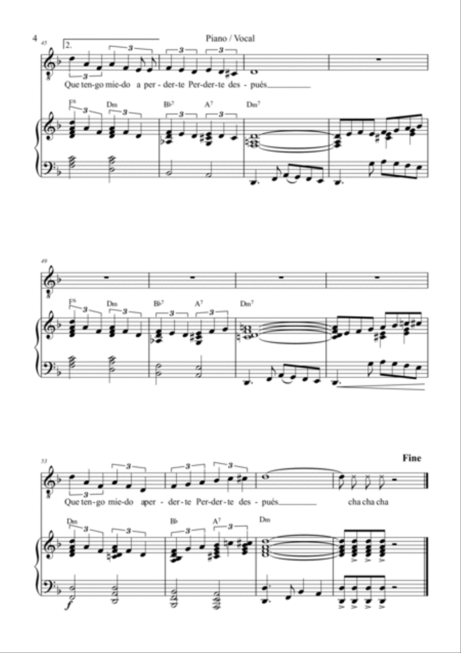 Bésame Mucho (kiss Me Much) Voice scores gallery preview page 4