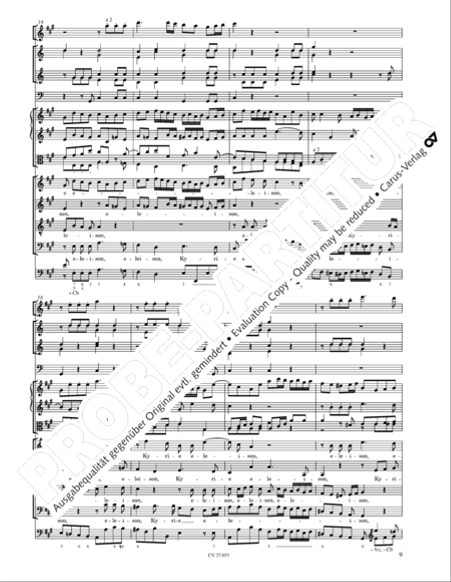 Creation Mass in A-major after Joseph Haydn (Schopfungsmesse in A nach Joseph Haydn) 4-Part scores gallery preview page 10