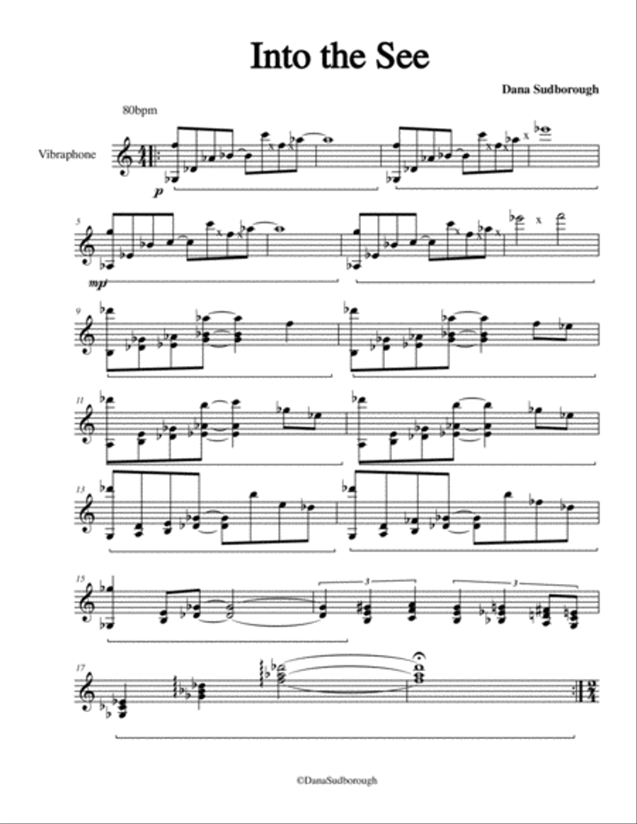 Into the See Vibraphone scores gallery preview page 1