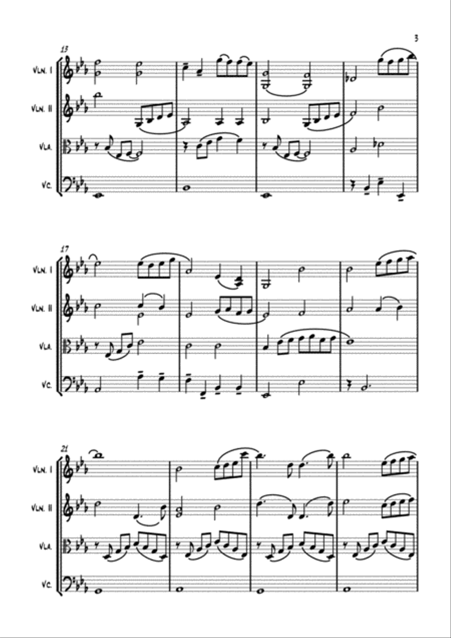 Beauty And The Beast String Quartet scores gallery preview page 3