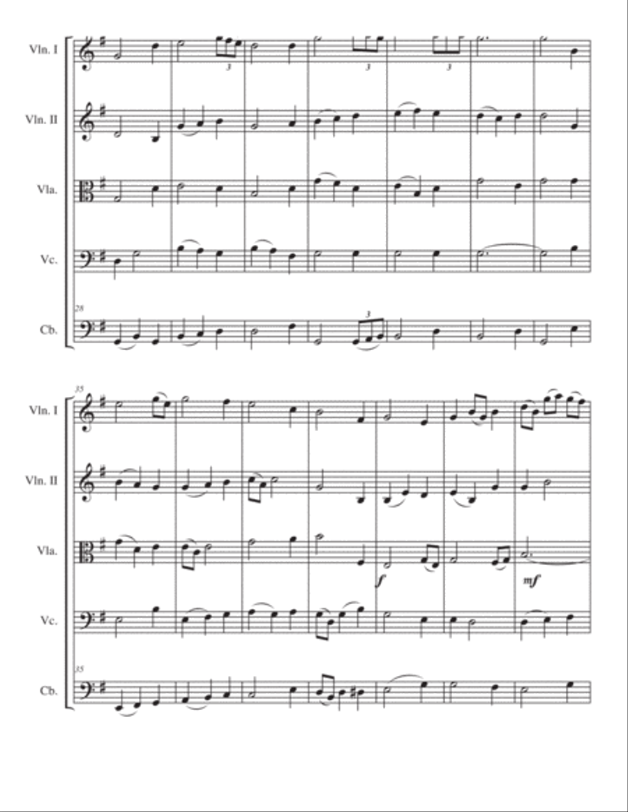Variations on Amazing Grace for String Orchestra. String Orchestra scores gallery preview page 3