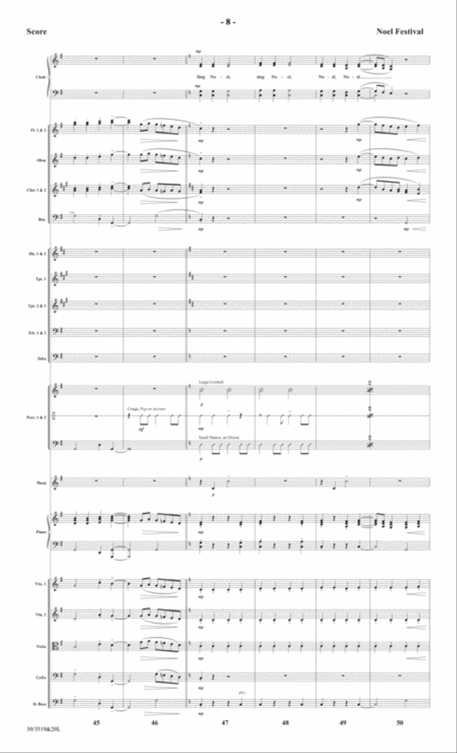 Noel Festival - Orchestral Score and Parts Choir scores gallery preview page 10