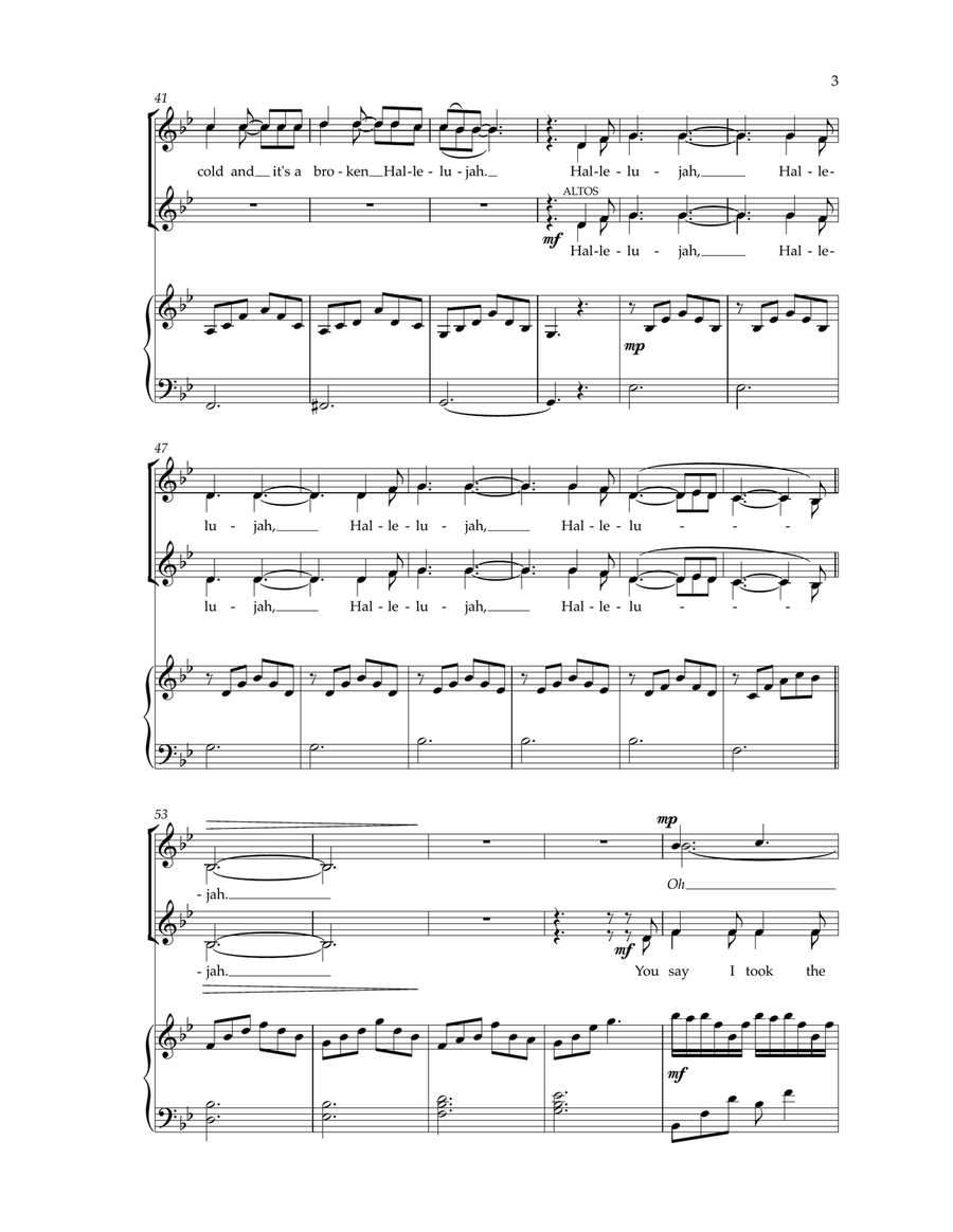 Hallelujah SSAA scores gallery preview page 4