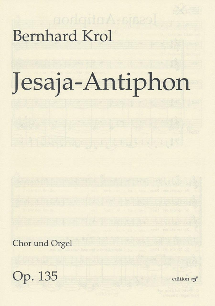 Jesaia-Antiphon für Chor und Orgel op. 135 -So spricht der Herr: Meine Gedanken sind nicht die euren- 4-Part scores gallery preview page 1