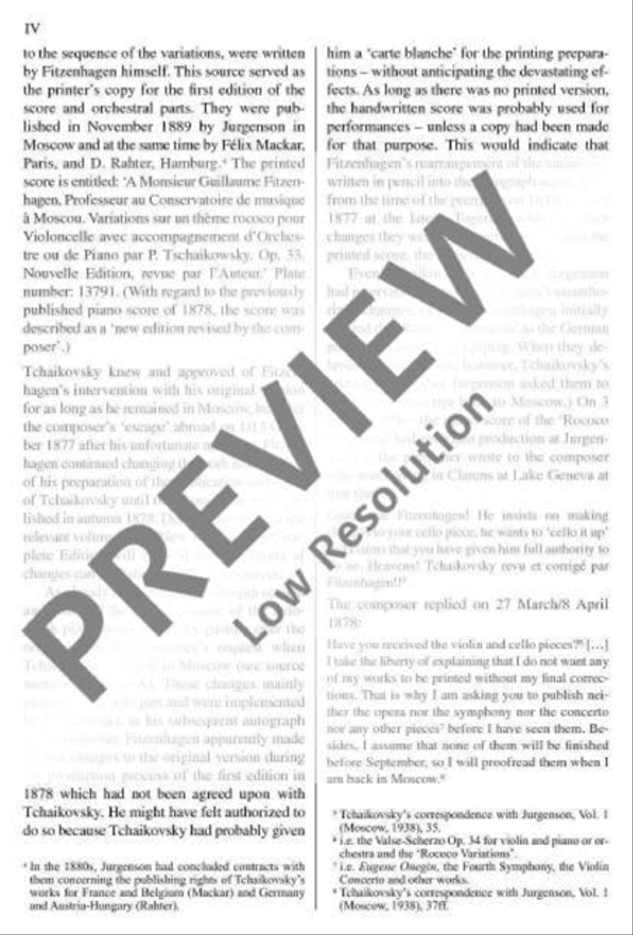 Variations on a Rococo Theme for Cello and Orchestra Orchestra scores gallery preview page 5