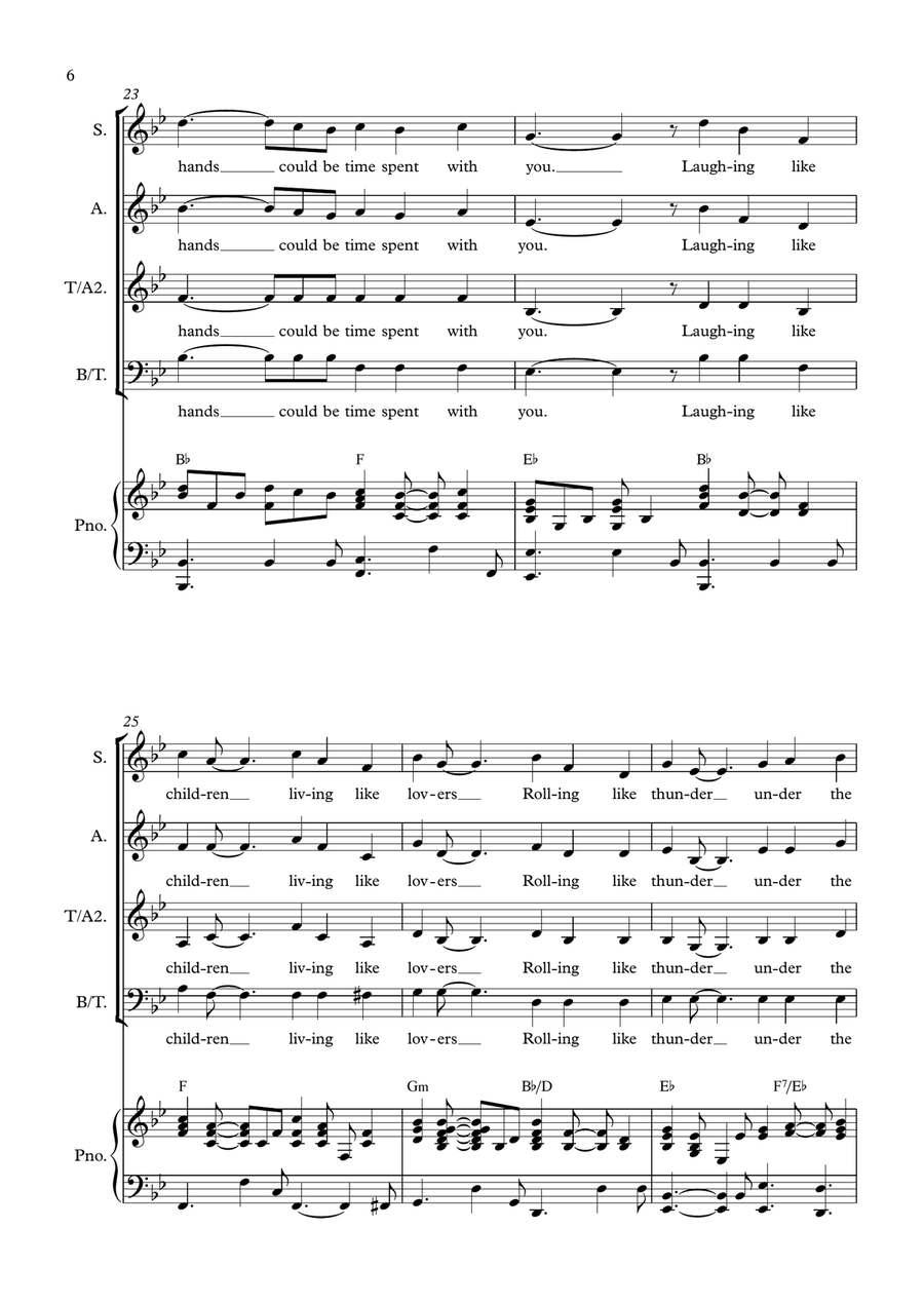 I Guess That's Why They Call It The Blues Women's Choir scores gallery preview page 6